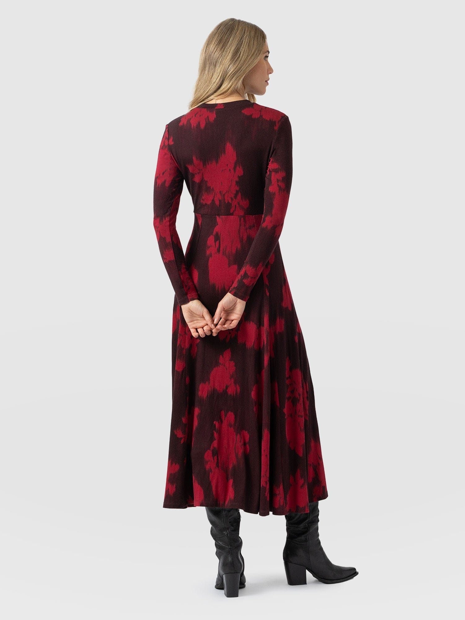 Macie Zip Up Dress - Pink Fade Floral